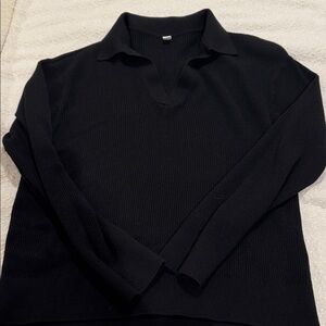Uniqlo women's ribbed collar sweater size medium